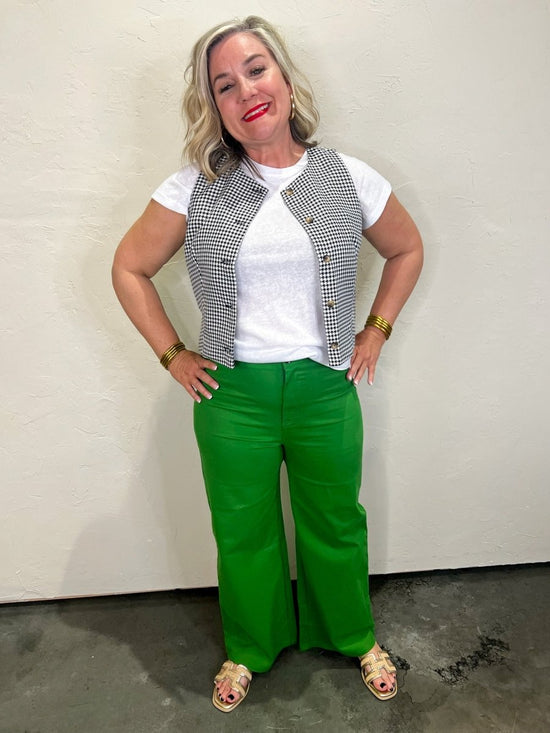 Fling High - Waisted Pants - Green - Revel Boutique