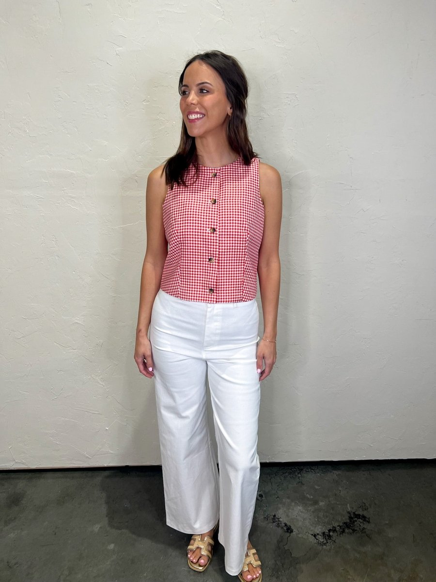Fling High - Waisted Pants - White - Revel Boutique