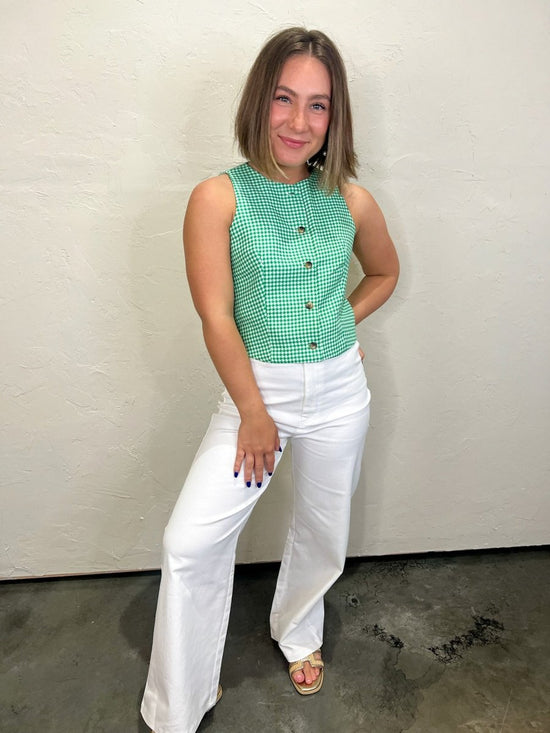 Fling High - Waisted Pants - White - Revel Boutique