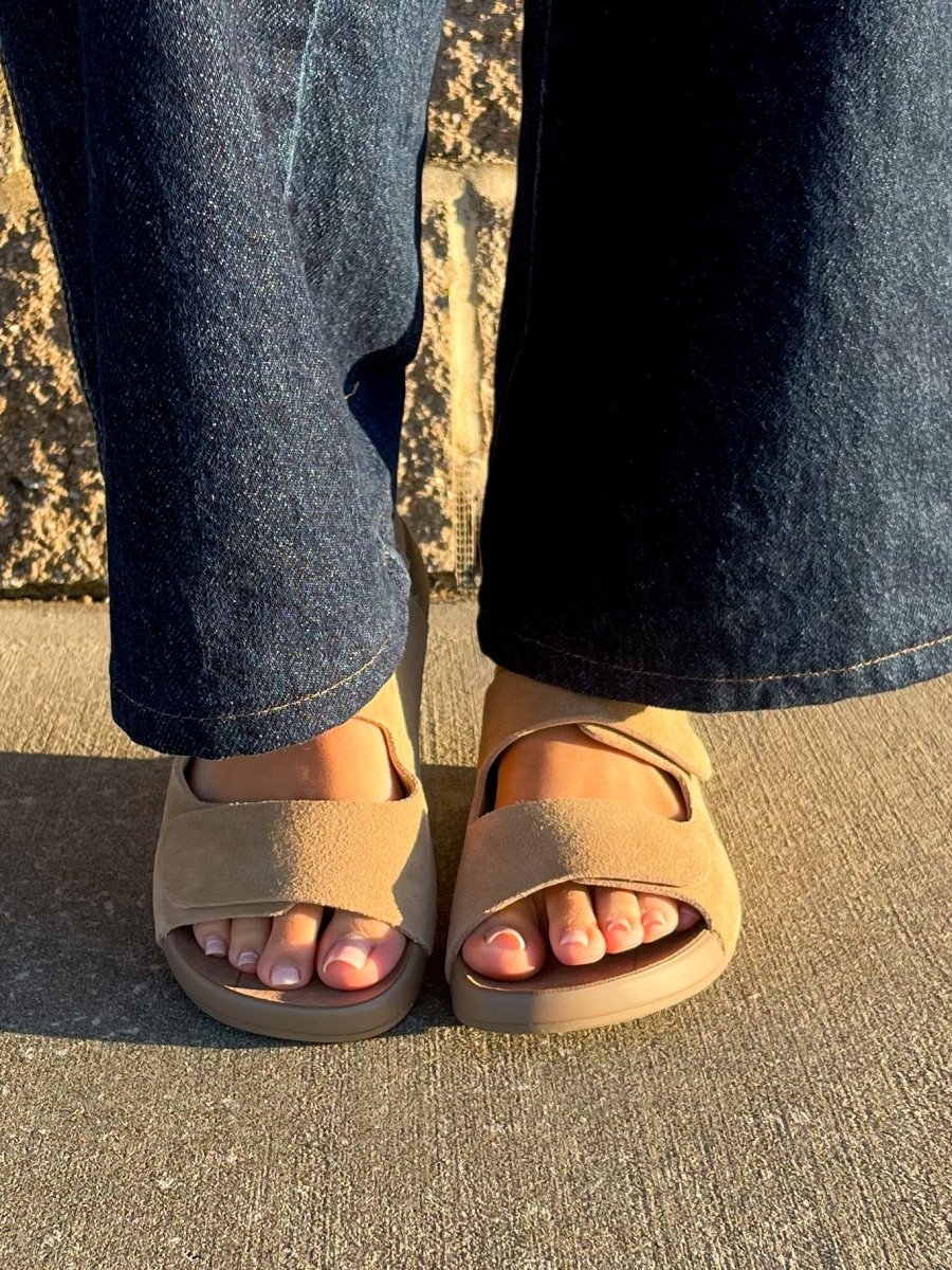 Floral Beige Sandal - Revel Boutique