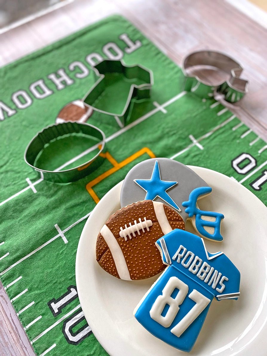 Football 3pc Cookie Cutter Set - Revel Boutique