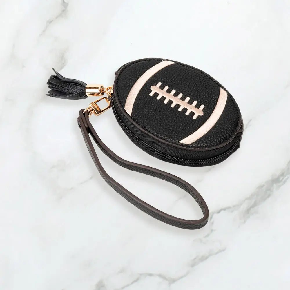 Football Wristlet-Black/Gold - Revel Boutique