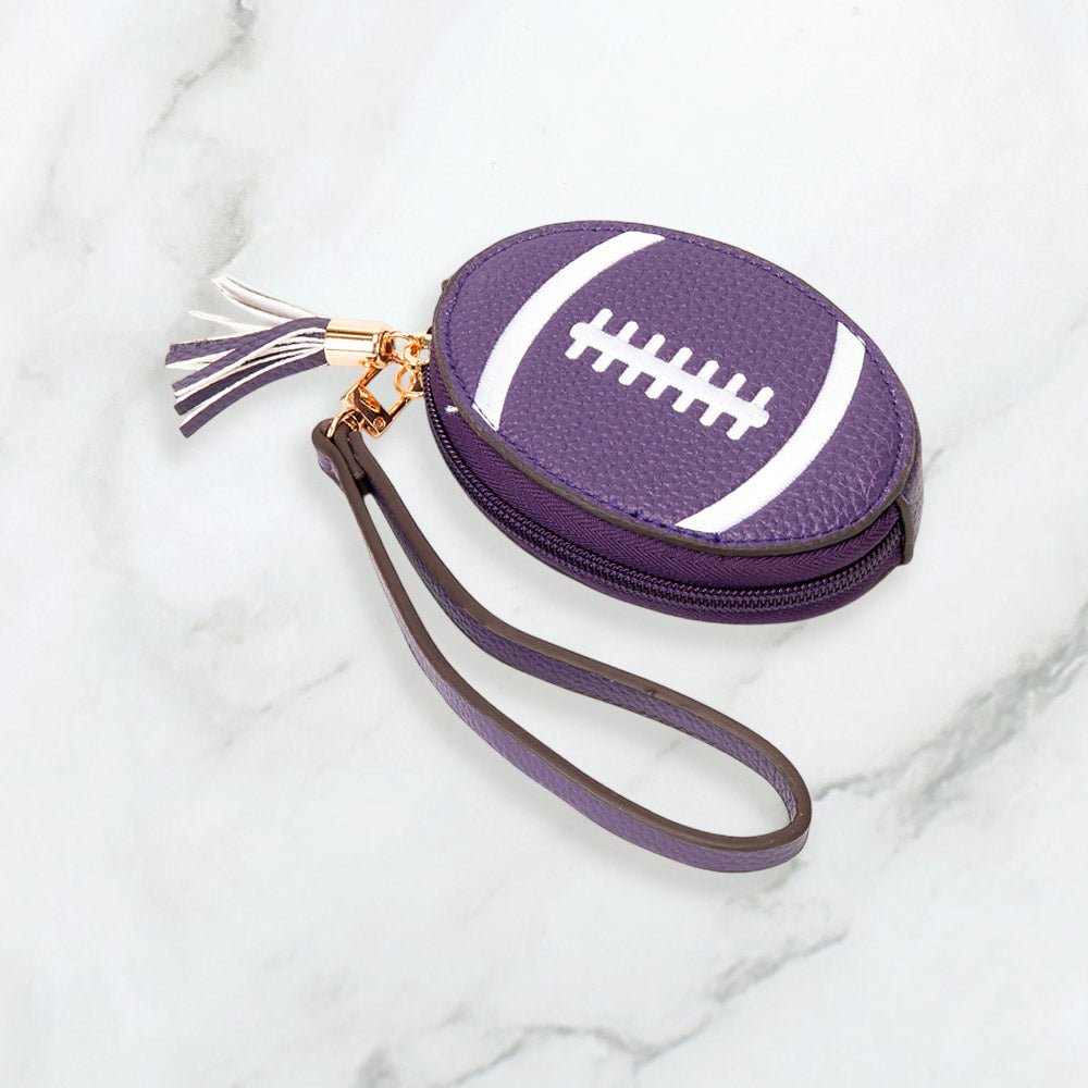 Football Wristlet- Purple - Revel Boutique