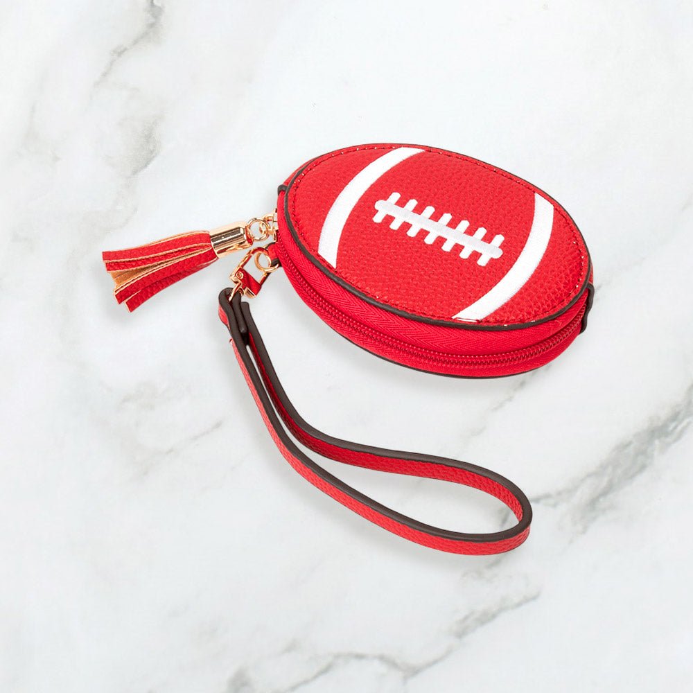 Football Wristlet- Red - Revel Boutique