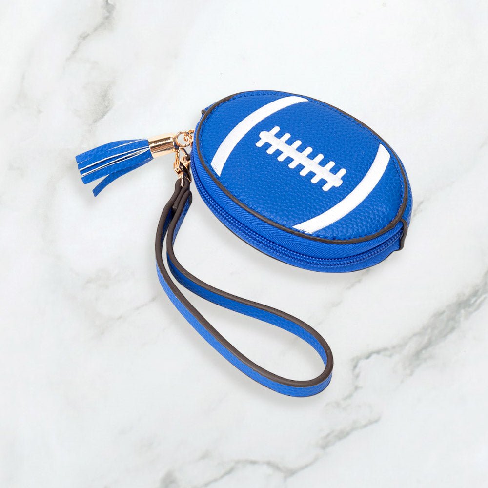 Football Wristlet- Royal - Revel Boutique