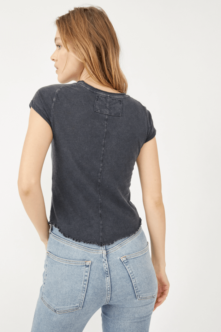 Free People: Be My Baby Tee - Black - Revel Boutique