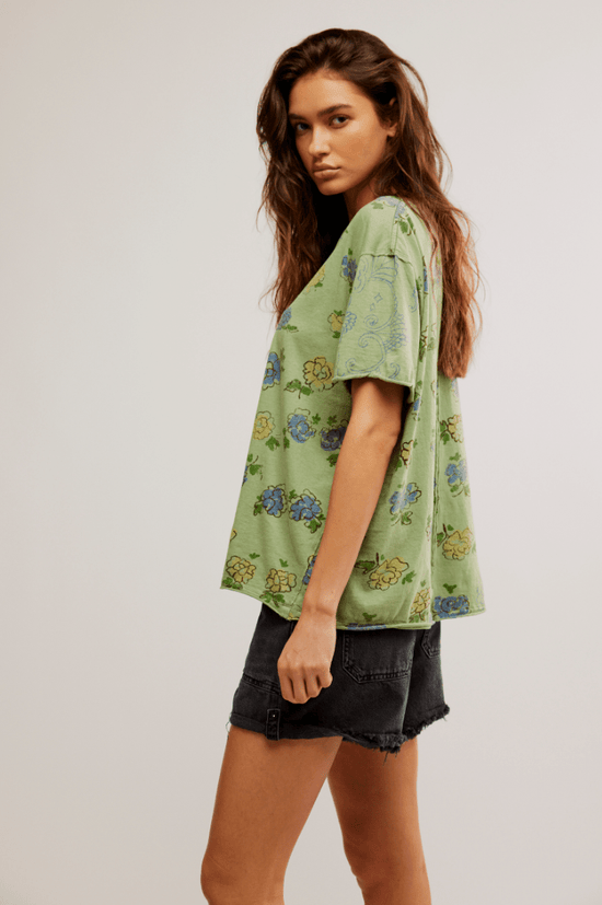 Free People: Boheme Tee - Green - Revel Boutique