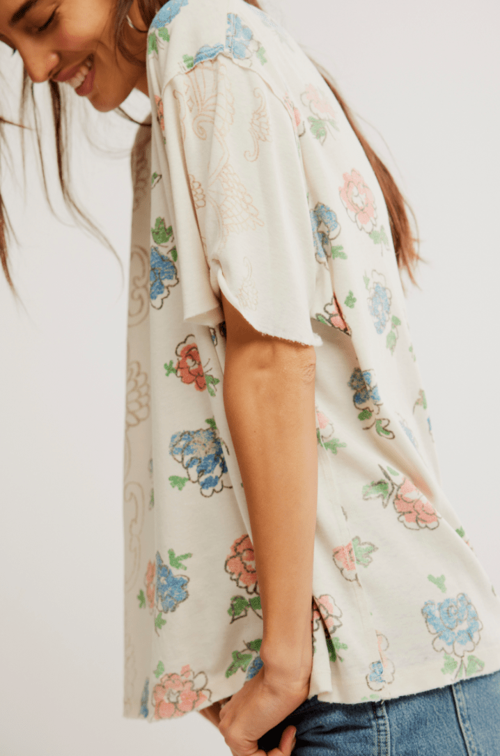 Free People: Boheme Tee - Ivory - Revel Boutique