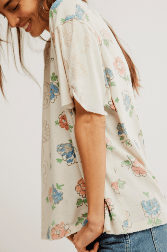 Free People: Boheme Tee - Ivory - Revel Boutique