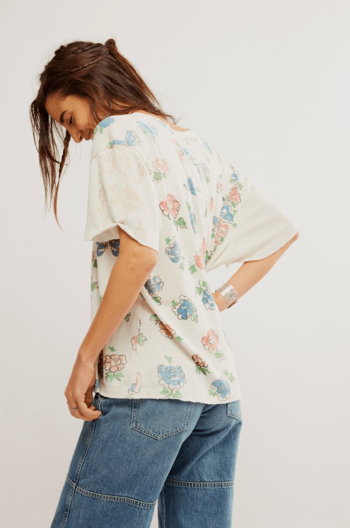Free People: Boheme Tee - Ivory - Revel Boutique