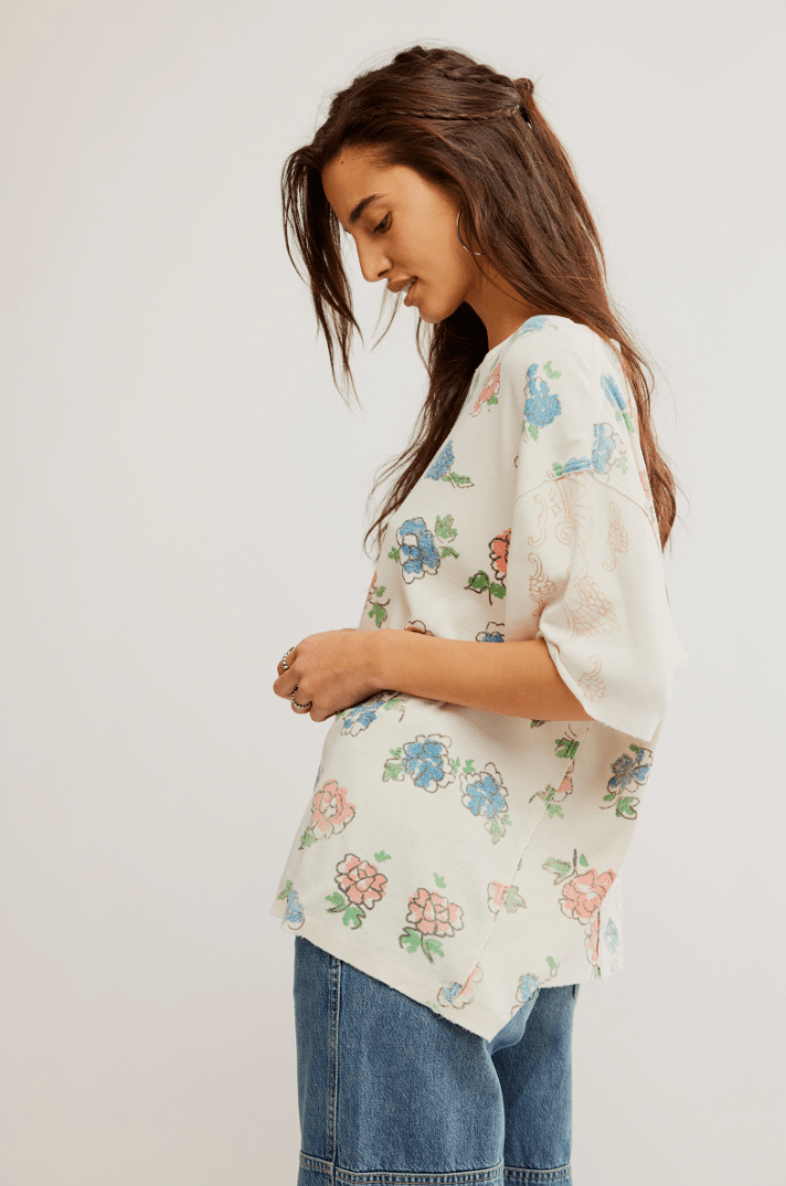 Free People: Boheme Tee - Ivory - Revel Boutique
