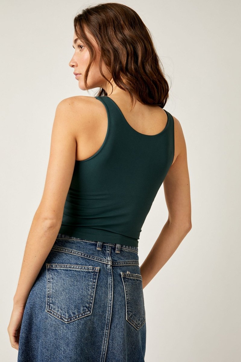 Free People: Clean Lines Cami - Forest Pool - Revel Boutique