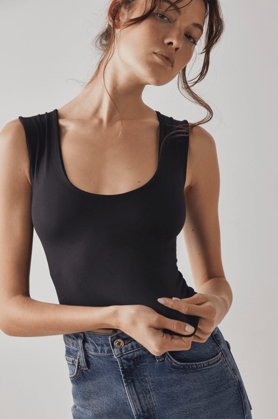 Load image into Gallery viewer, Free People: Clean Lines Muscle Cami - Black - Revel Boutique
