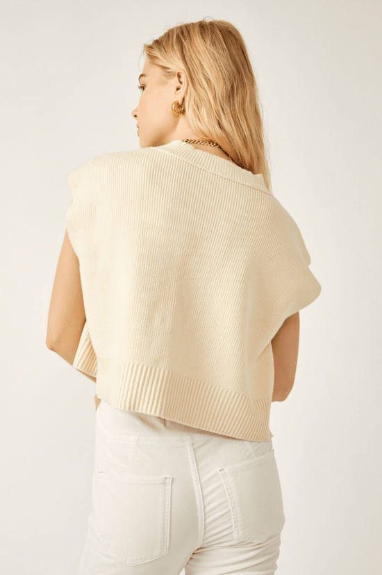 Free People: Easy Street Vest - Cream - Revel Boutique