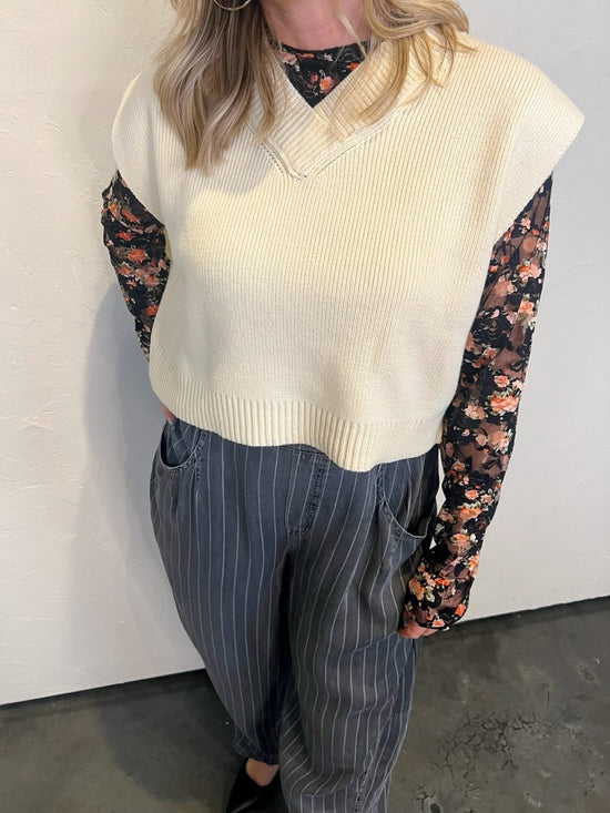 Free People: Easy Street Vest - Cream - Revel Boutique