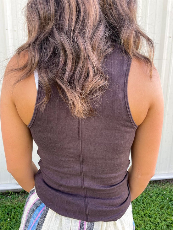 Free People: Fresh In Love Tank - Brown - Revel Boutique