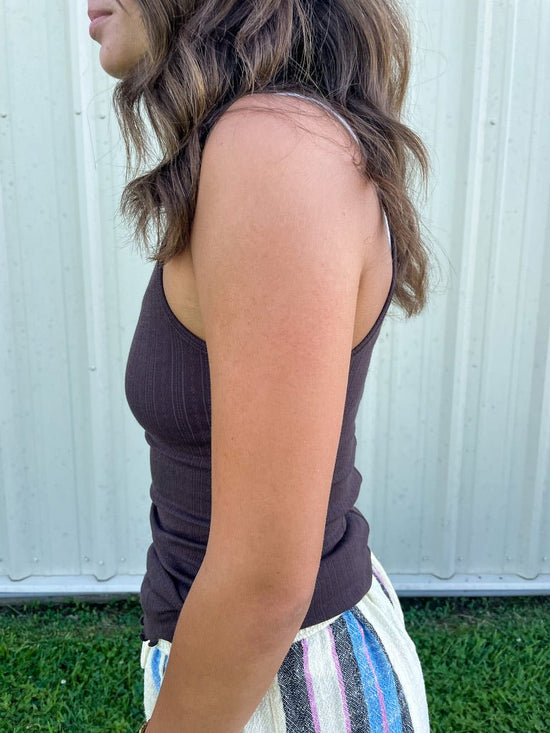 Free People: Fresh In Love Tank - Brown - Revel Boutique