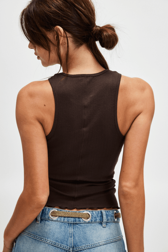 Load image into Gallery viewer, Free People: Fresh In Love Tank - Brown - Revel Boutique
