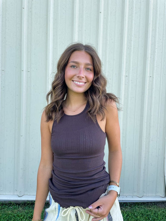 Free People: Fresh In Love Tank - Brown - Revel Boutique