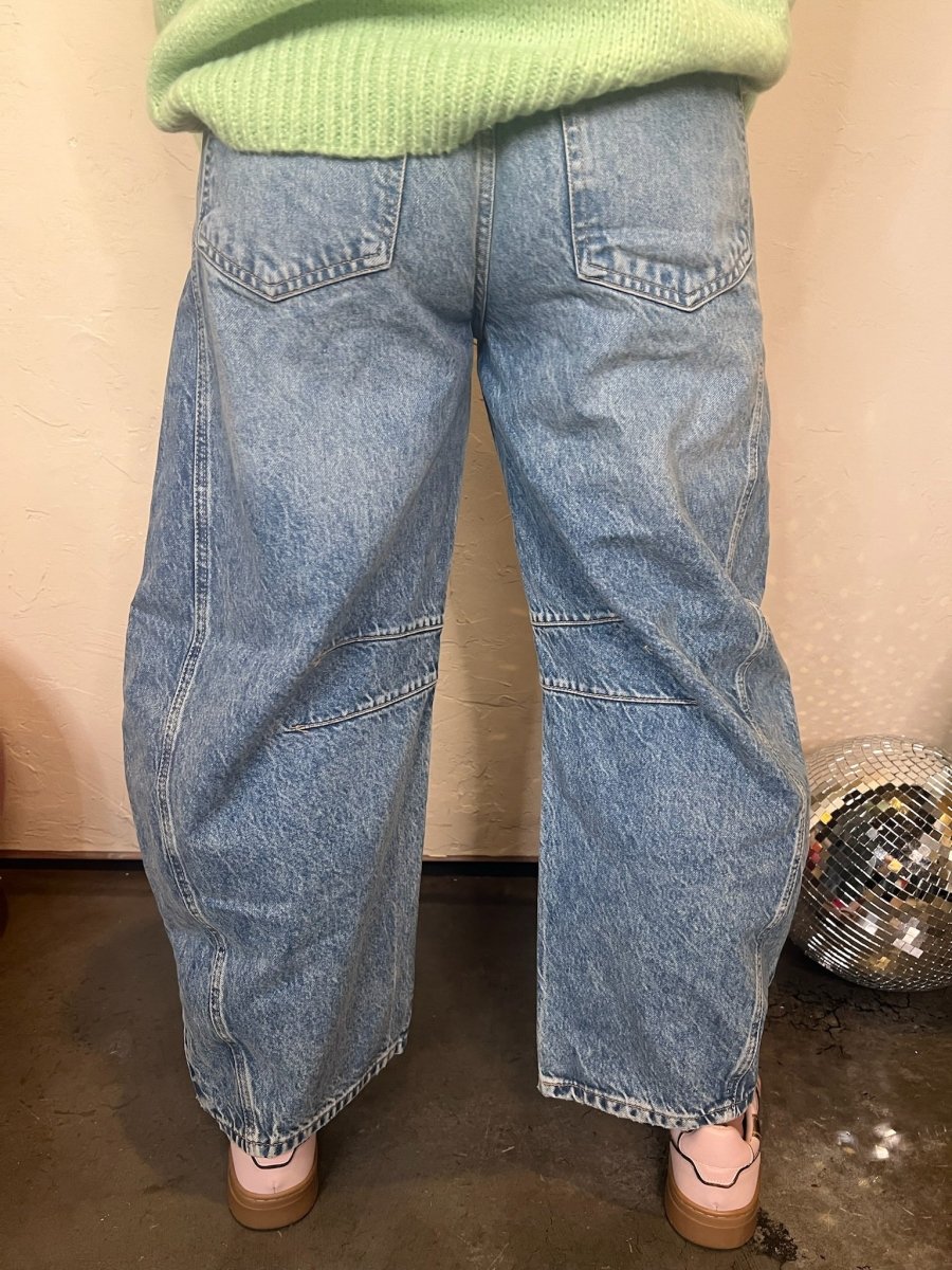Free People: Good Luck Mid Rise Barrel - Ultra Light Beam - Revel Boutique