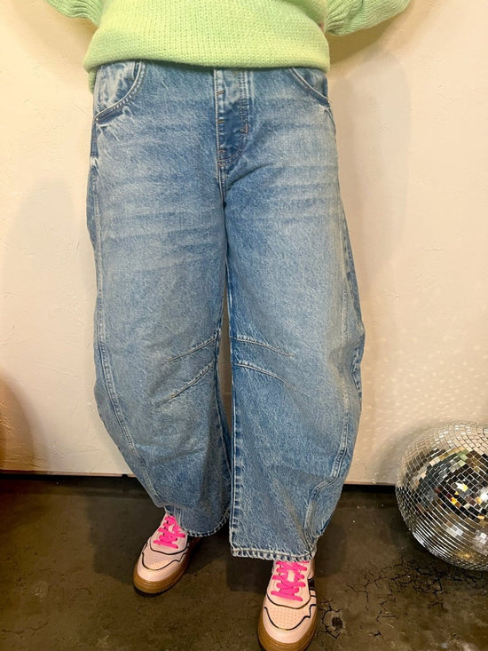 Free People: Good Luck Mid Rise Barrel - Ultra Light Beam - Revel Boutique