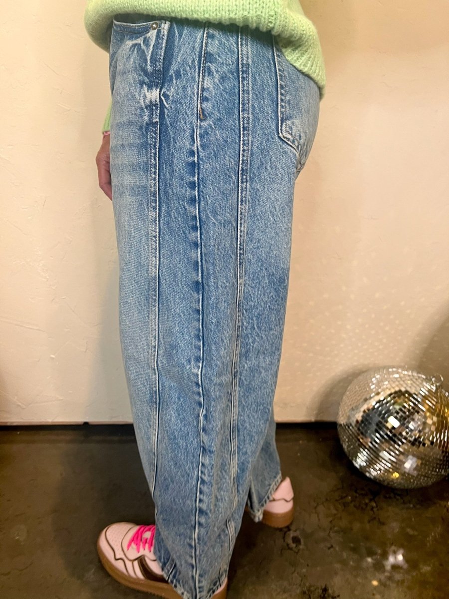 Free People: Good Luck Mid Rise Barrel - Ultra Light Beam - Revel Boutique