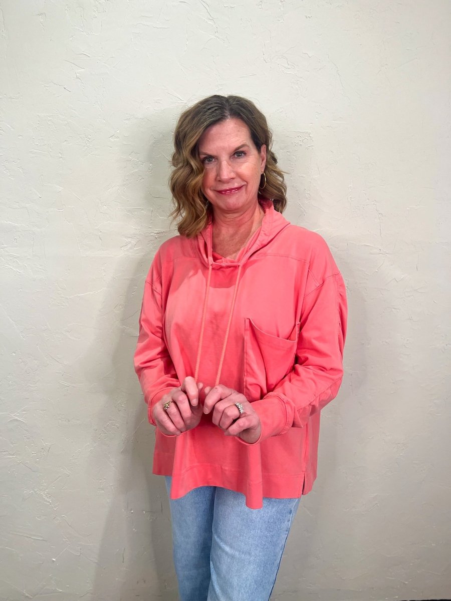 Free People: Hot Shot Hooded Layer - Hibiscus - Revel Boutique
