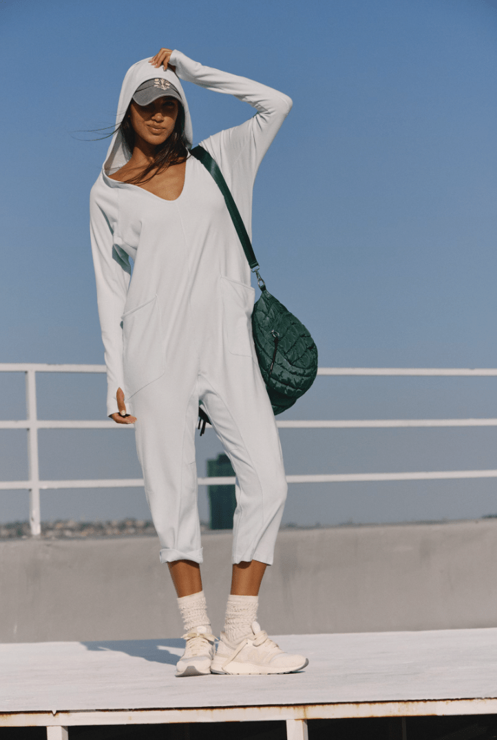 Free People: Hot Shot Long Sleeve Onesie - Arctic Snow - Revel Boutique