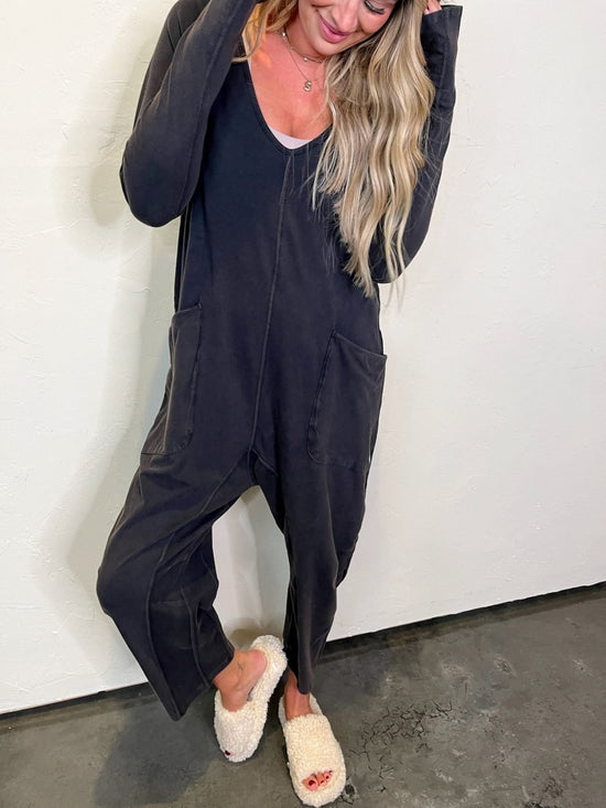 Free People: Hot Shot Long Sleeve Onesie - Black - Revel Boutique