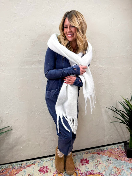 Free People: Hot Shot Long Sleeve Onesie - Midnight Navy - Revel Boutique