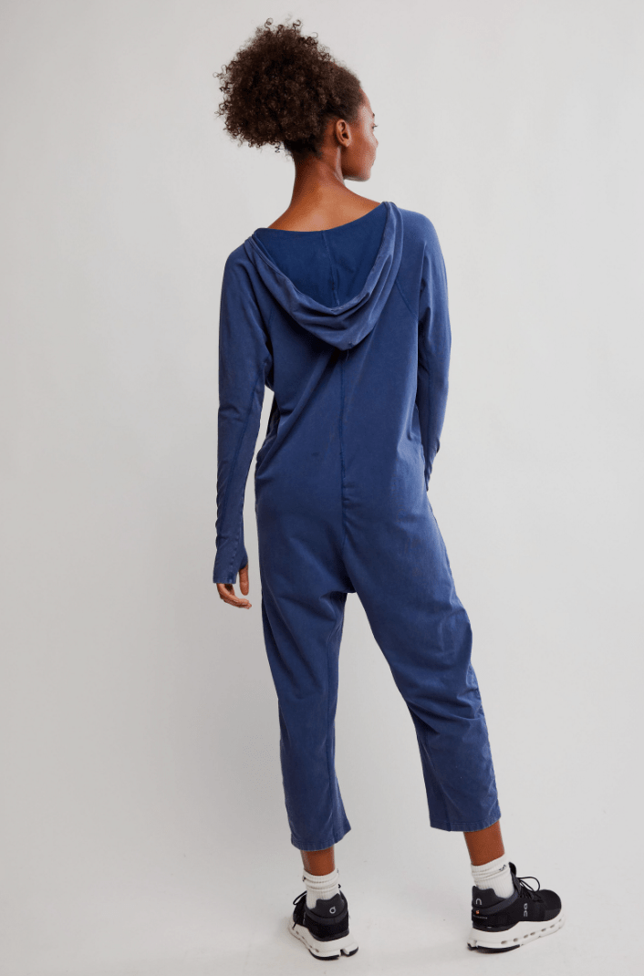 Free People: Hot Shot Long Sleeve Onesie - Midnight Navy - Revel Boutique