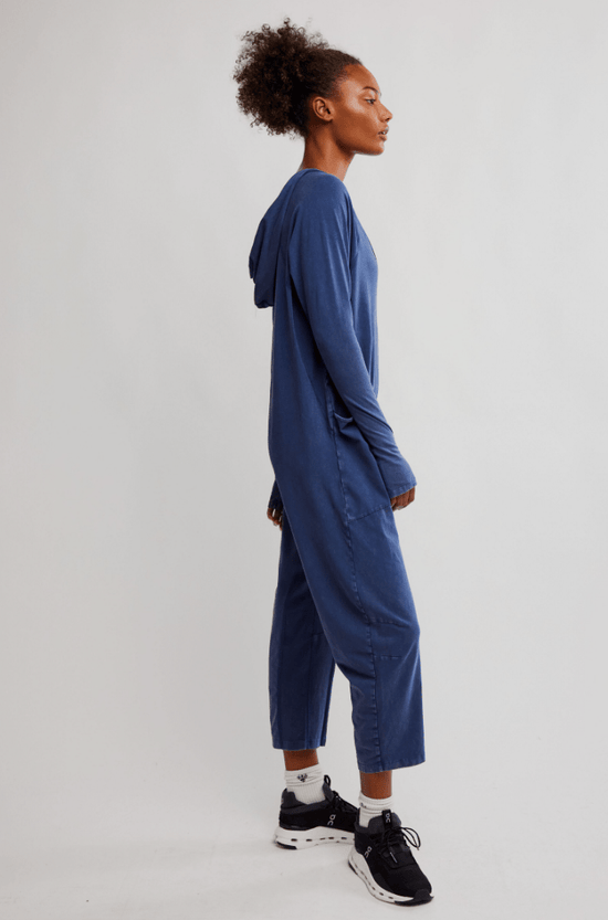 Free People: Hot Shot Long Sleeve Onesie - Midnight Navy - Revel Boutique