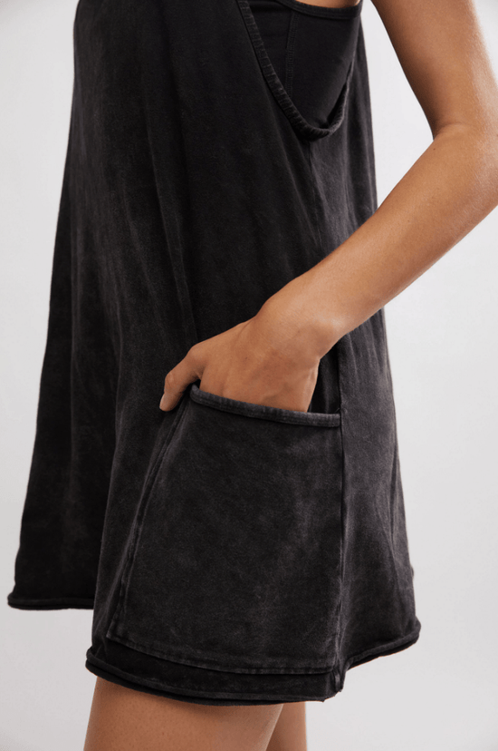 Load image into Gallery viewer, Free People: Hot Shot Mini Dress - Black - Revel Boutique
