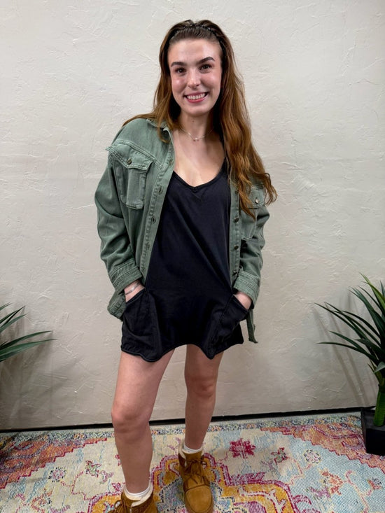 Free People: Hot Shot Mini Dress - Black - Revel Boutique