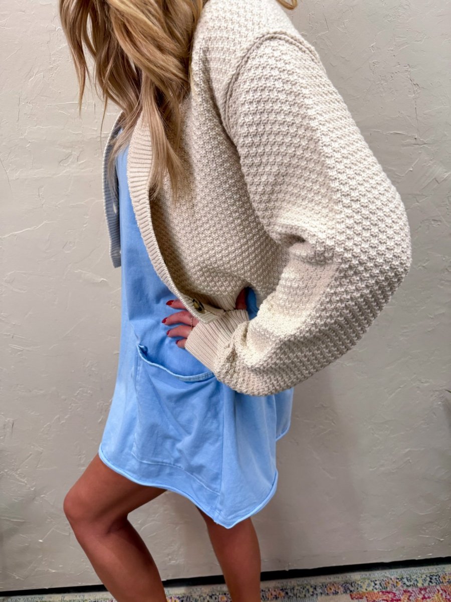 Free People: Hot Shot Mini Dress - Oxford Blue - Revel Boutique