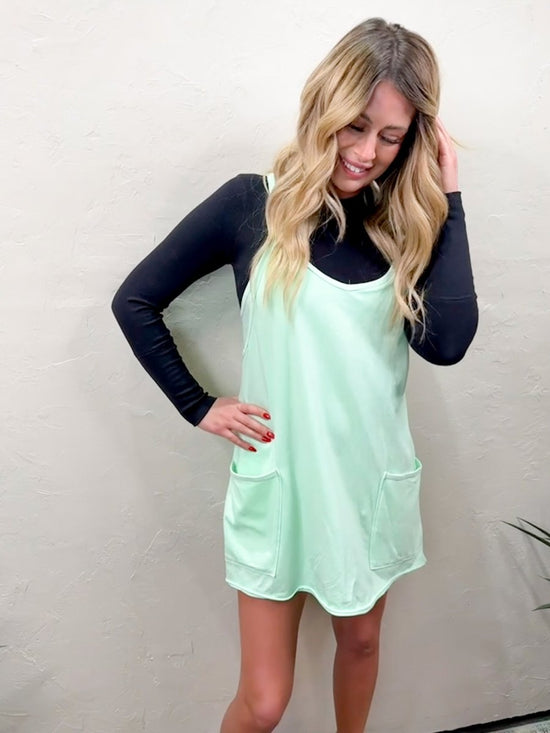 Free People: Hot Shot Mini Dress - Pistachio - Revel Boutique