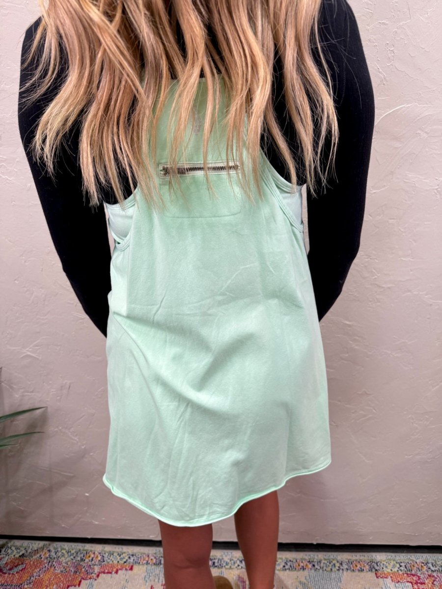 Free People: Hot Shot Mini Dress - Pistachio - Revel Boutique