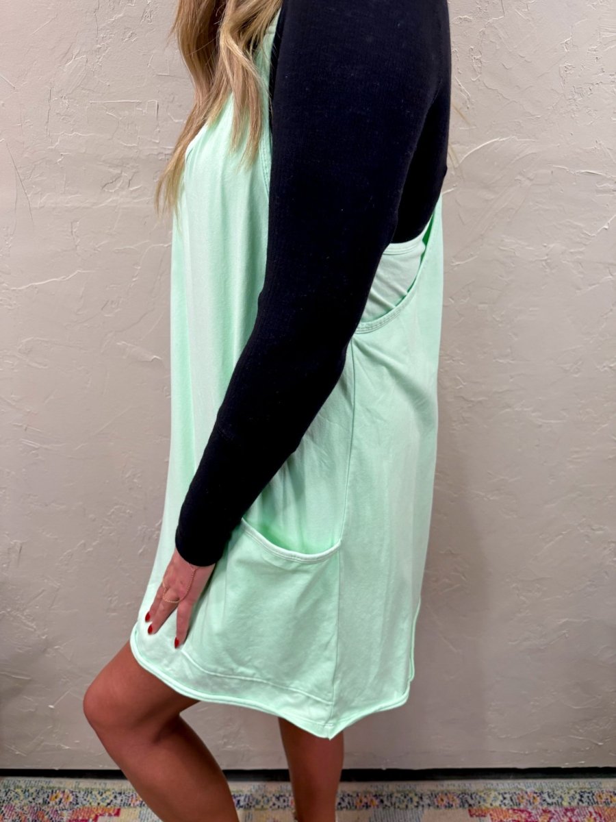 Free People: Hot Shot Mini Dress - Pistachio - Revel Boutique