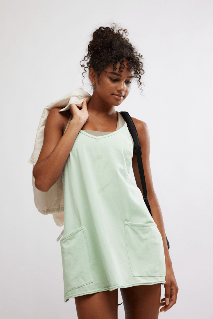 Free People: Hot Shot Mini Dress - Pistachio - Revel Boutique