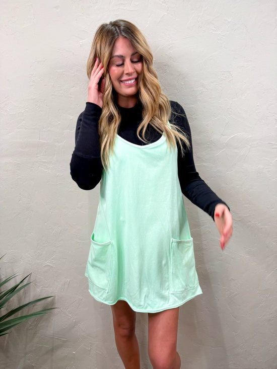 Free People: Hot Shot Mini Dress - Pistachio - Revel Boutique