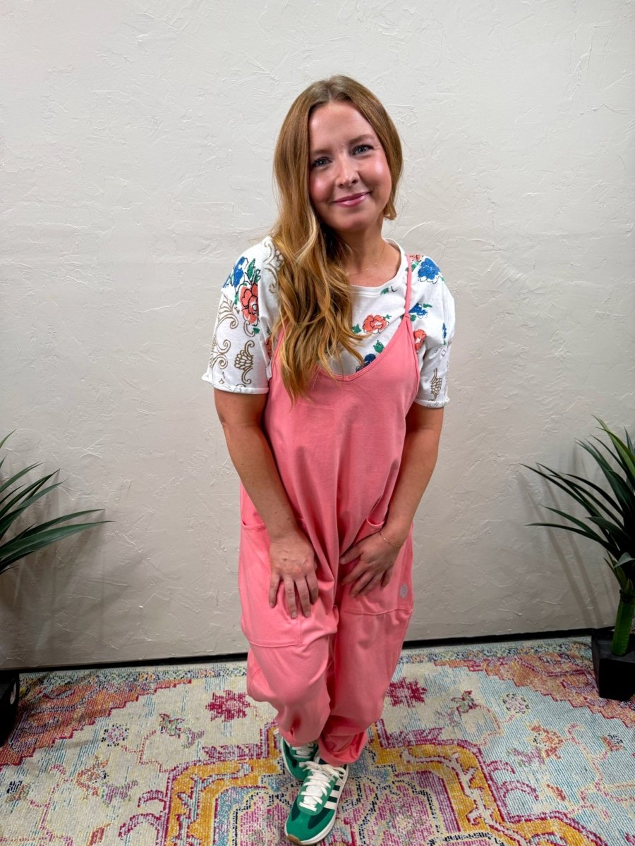 Free People: Hot Shot Onesie - Hibiscus - Revel Boutique