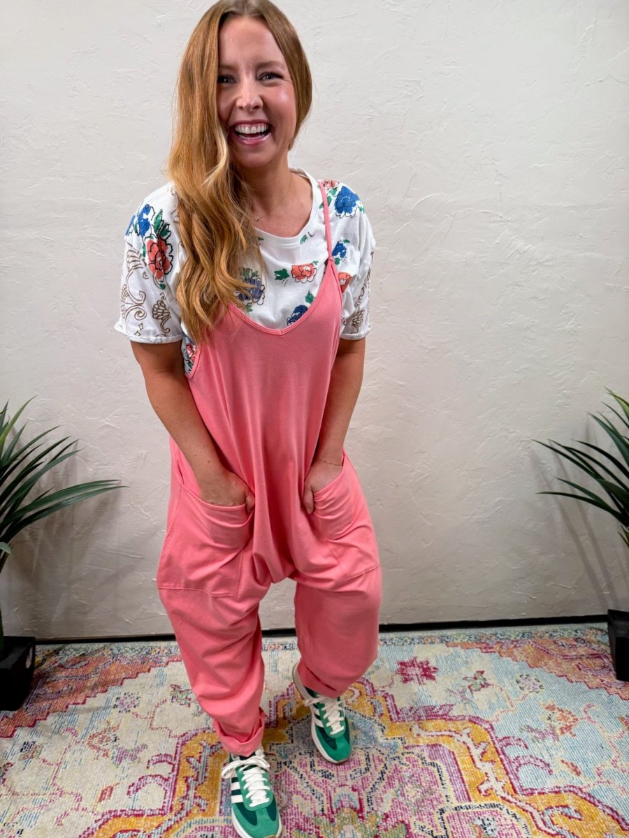 Free People: Hot Shot Onesie - Hibiscus - Revel Boutique