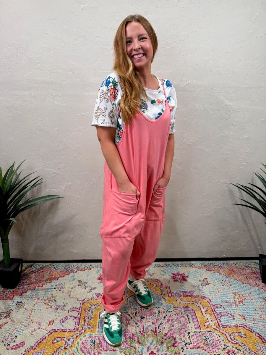 Free People: Hot Shot Onesie - Hibiscus - Revel Boutique