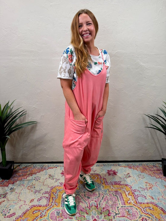 Free People: Hot Shot Onesie - Hibiscus - Revel Boutique