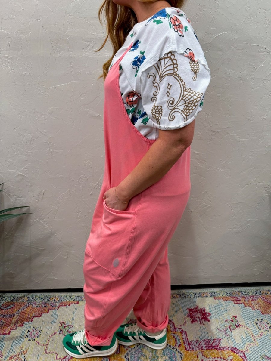 Free People: Hot Shot Onesie - Hibiscus - Revel Boutique