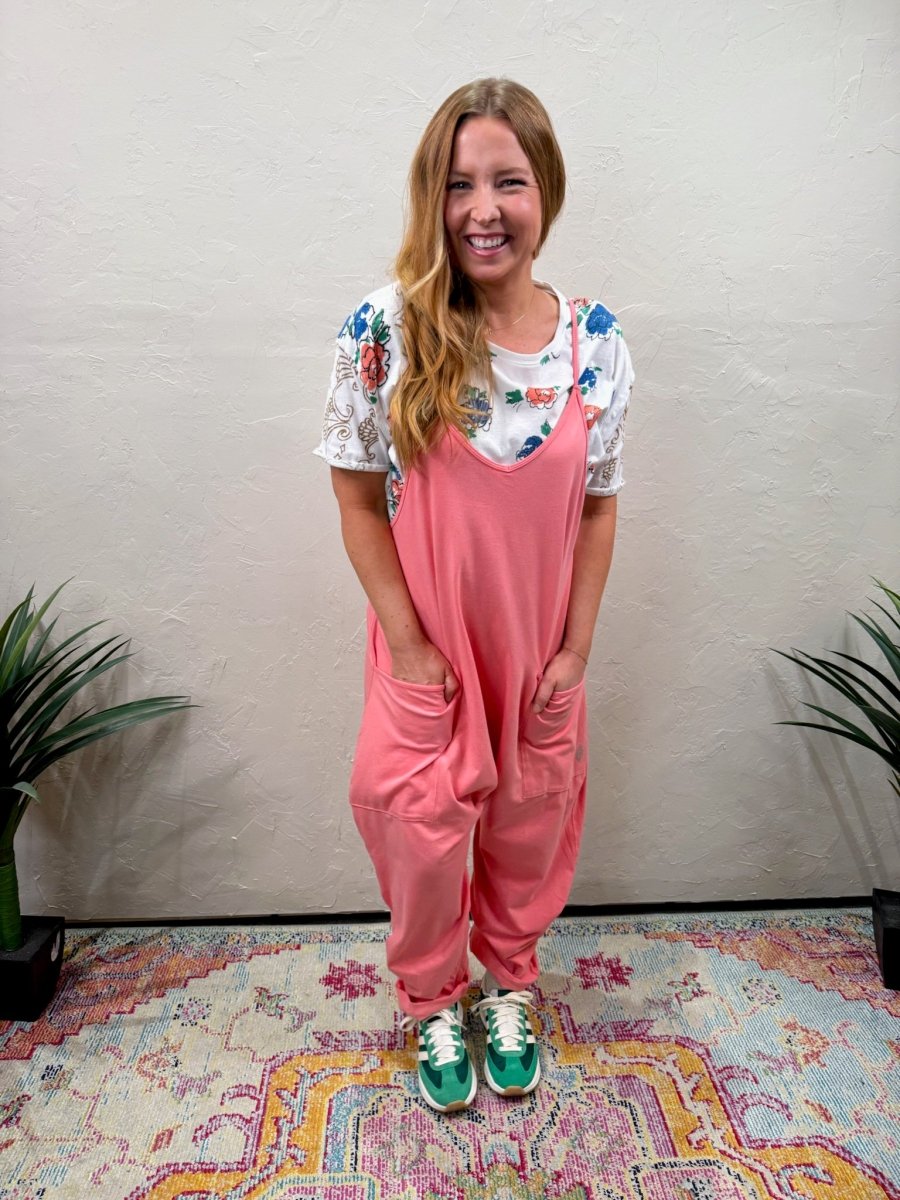 Free People: Hot Shot Onesie - Hibiscus - Revel Boutique