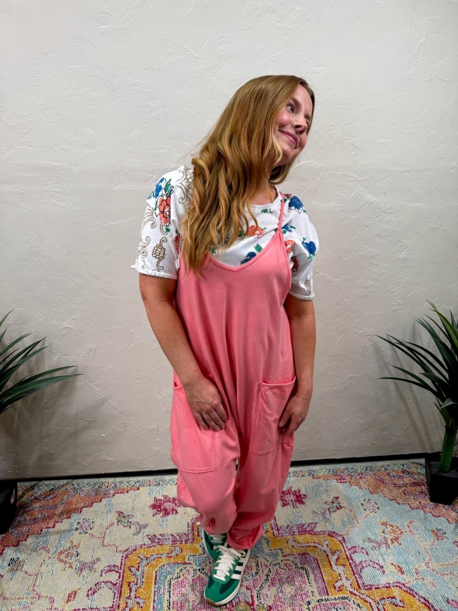 Free People: Hot Shot Onesie - Hibiscus - Revel Boutique