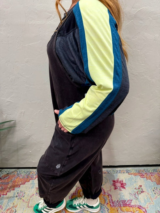 Load image into Gallery viewer, Free People: Hot Shot Onesie - Washed Black - Revel Boutique

