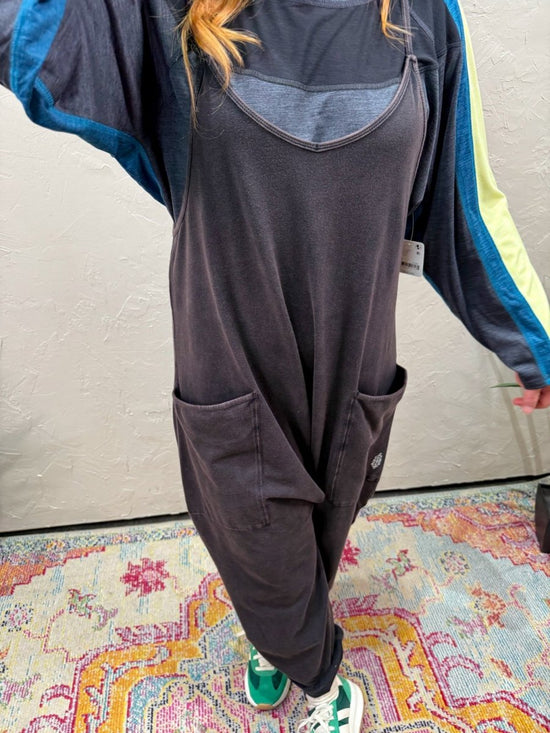 Load image into Gallery viewer, Free People: Hot Shot Onesie - Washed Black - Revel Boutique
