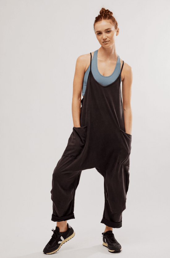 Load image into Gallery viewer, Free People: Hot Shot Onesie - Washed Black - Revel Boutique

